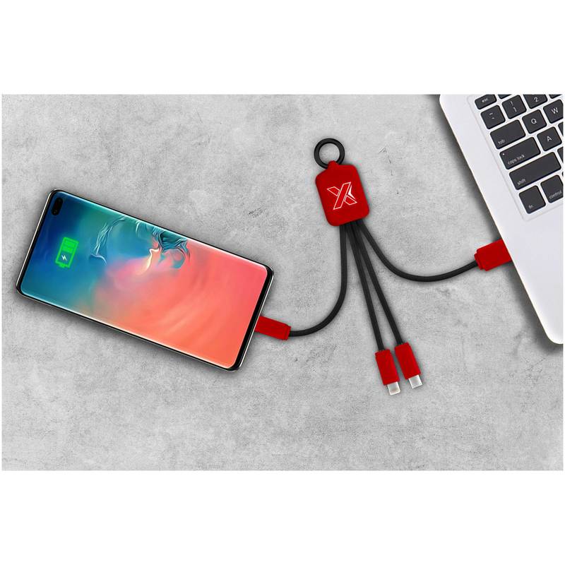 Svetelný kábel so štyrmi konektormi SCX.design C15, červená Mid - čierna Svetelný kábel so štyrmi konektormi SCX.design C15, červená Mid - čierna