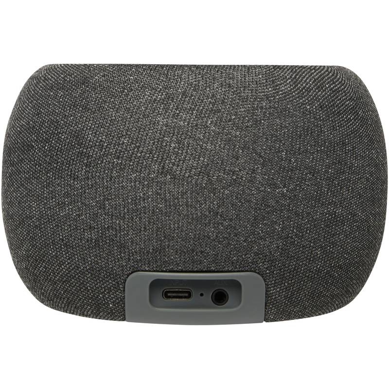 Bambusový/RPET Bluetooth® reproduktor a bezdrôtová nabíjacia podložka Ecofiber, hnedá Natural - sivá Bambusový/RPET Bluetooth® reproduktor a bezdrôtová nabíjacia podložka Ecofiber, hnedá Natural - sivá