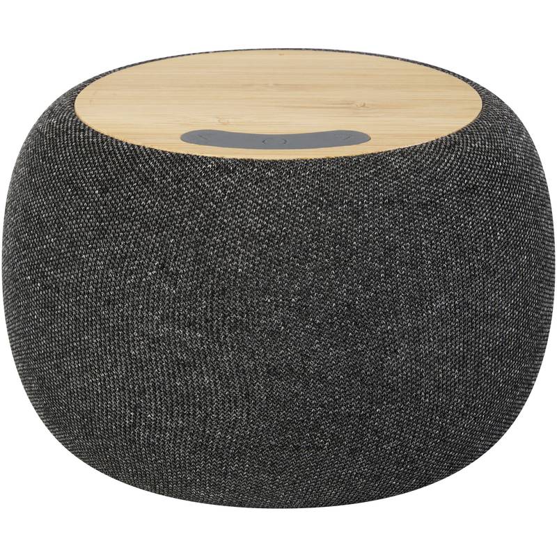 Bambusový/RPET Bluetooth® reproduktor a bezdrôtová nabíjacia podložka Ecofiber, hnedá Natural - sivá Bambusový/RPET Bluetooth® reproduktor a bezdrôtová nabíjacia podložka Ecofiber, hnedá Natural - sivá