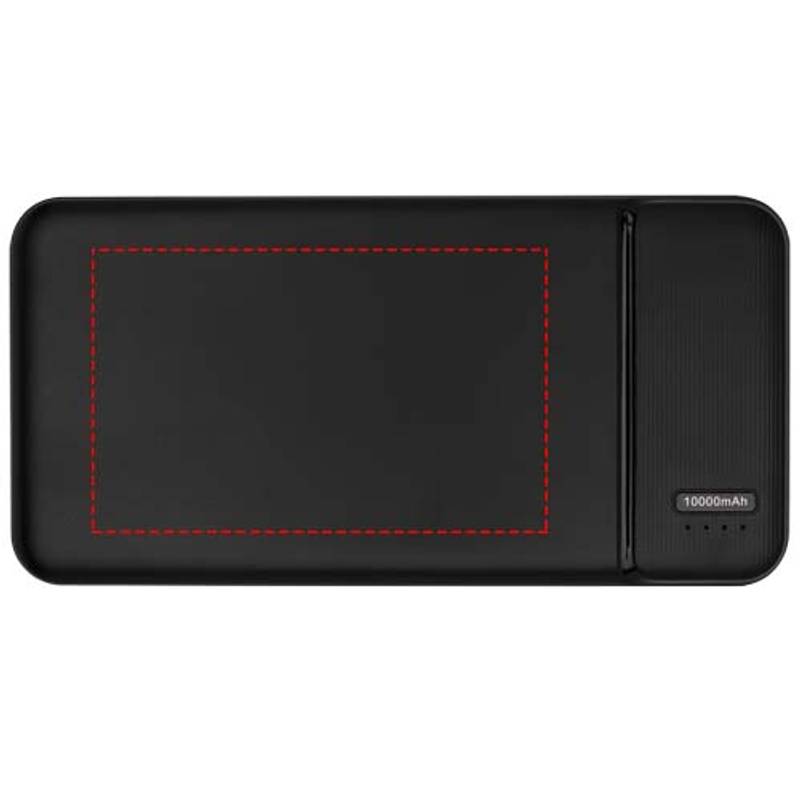 Loop powerbanka z recyklovaného plastu s kapacitou 10 000 mAh, čierna Loop powerbanka z recyklovaného plastu s kapacitou 10 000 mAh, čierna