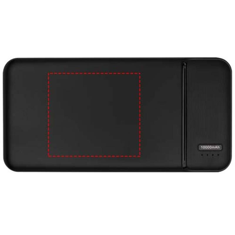 Loop powerbanka z recyklovaného plastu s kapacitou 10 000 mAh, čierna Loop powerbanka z recyklovaného plastu s kapacitou 10 000 mAh, čierna