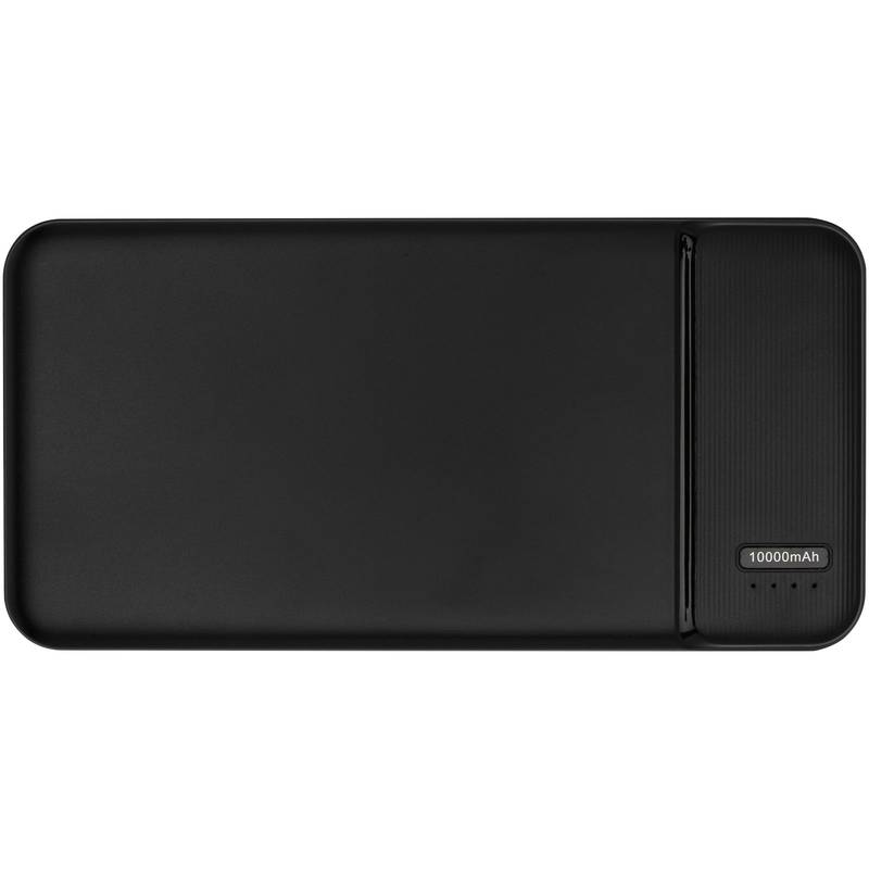 Loop powerbanka z recyklovaného plastu s kapacitou 10 000 mAh, čierna Loop powerbanka z recyklovaného plastu s kapacitou 10 000 mAh, čierna