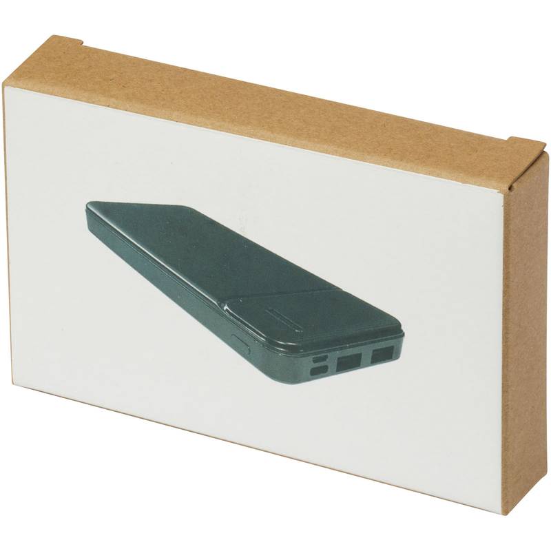 Loop powerbanka z recyklovaného plastu s kapacitou 10 000 mAh, čierna Loop powerbanka z recyklovaného plastu s kapacitou 10 000 mAh, čierna