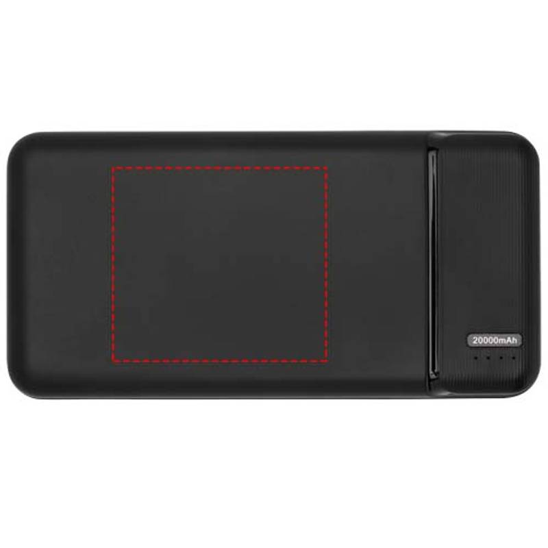 Loop powerbanka z recyklovaného plastu s kapacitou 20 000 mAh, čierna Loop powerbanka z recyklovaného plastu s kapacitou 20 000 mAh, čierna