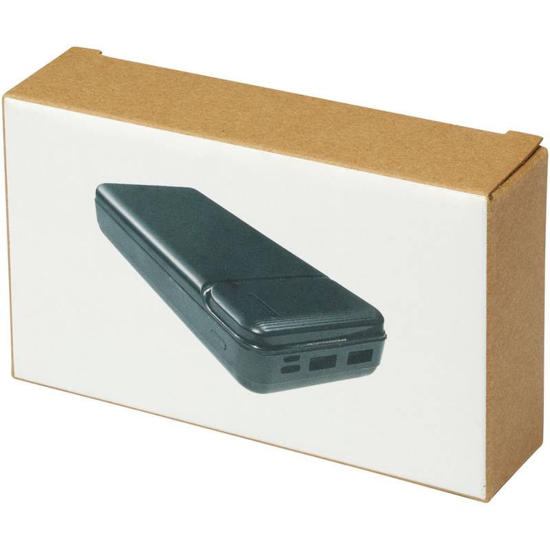 Loop powerbanka z recyklovaného plastu s kapacitou 20 000 mAh, čierna Loop powerbanka z recyklovaného plastu s kapacitou 20 000 mAh, čierna