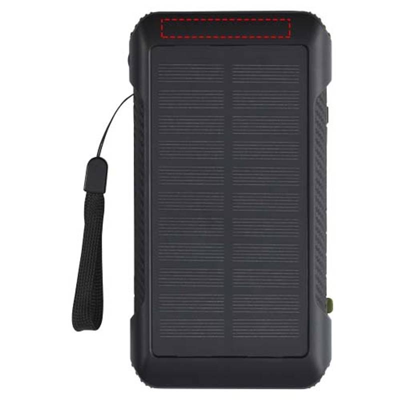 Soldy 10000mAh recyklovaná RCS plastová solárna dynamická powerbanka, zelená Army Soldy 10000mAh recyklovaná RCS plastová solárna dynamická powerbanka, zelená Army