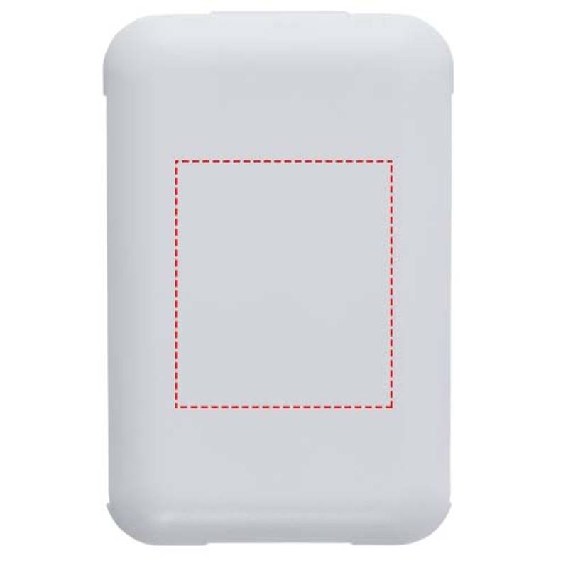 Savvy recyklovaný plastový modulárny nabíjací kábel s držiakom na telefón, biela Savvy recyklovaný plastový modulárny nabíjací kábel s držiakom na telefón, biela