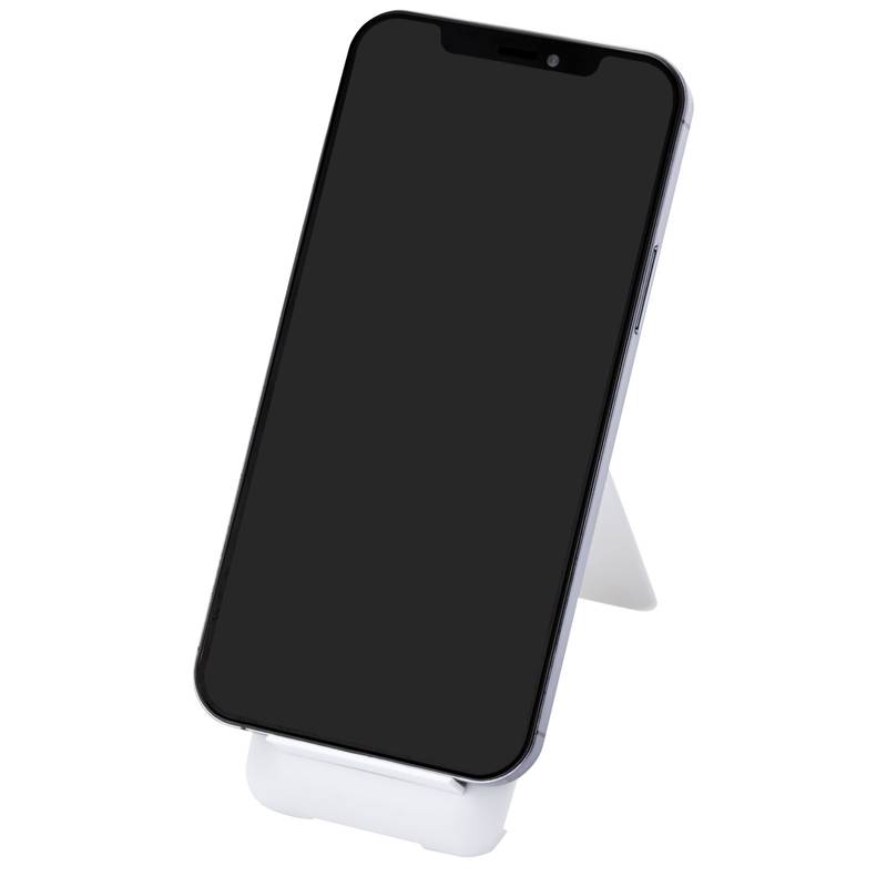 Savvy recyklovaný plastový modulárny nabíjací kábel s držiakom na telefón, biela Savvy recyklovaný plastový modulárny nabíjací kábel s držiakom na telefón, biela