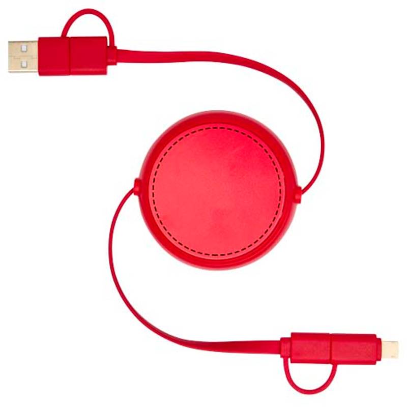 Vysúvací dátový synchronizačný a rýchlonabíjací 45W kábel 5 v 1 o dĺžke 100 cm , červená Vysúvací dátový synchronizačný a rýchlonabíjací 45W kábel 5 v 1 o dĺžke 100 cm , červená