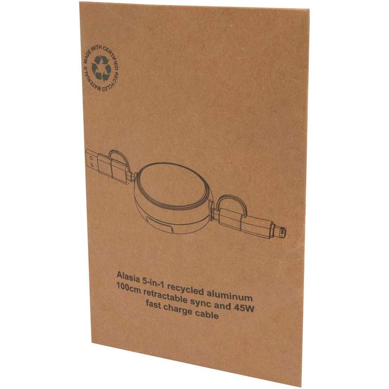 Vysúvací dátový synchronizačný a rýchlonabíjací 45W kábel 5 v 1 o dĺžke 100 cm , červená Vysúvací dátový synchronizačný a rýchlonabíjací 45W kábel 5 v 1 o dĺžke 100 cm , červená