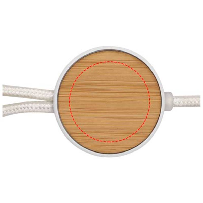 Dátový synchronizačný a rýchlonabíjací 27W kábel 5 v 1 s dĺžkou 30 cm s bambu, biela Dátový synchronizačný a rýchlonabíjací 27W kábel 5 v 1 s dĺžkou 30 cm s bambu, biela