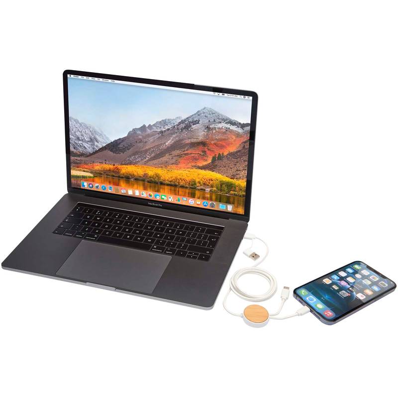 Dátový synchronizačný a rýchlonabíjací 27W kábel 5 v 1 s dĺžkou 150 cm s bamb, biela Dátový synchronizačný a rýchlonabíjací 27W kábel 5 v 1 s dĺžkou 150 cm s bamb, biela