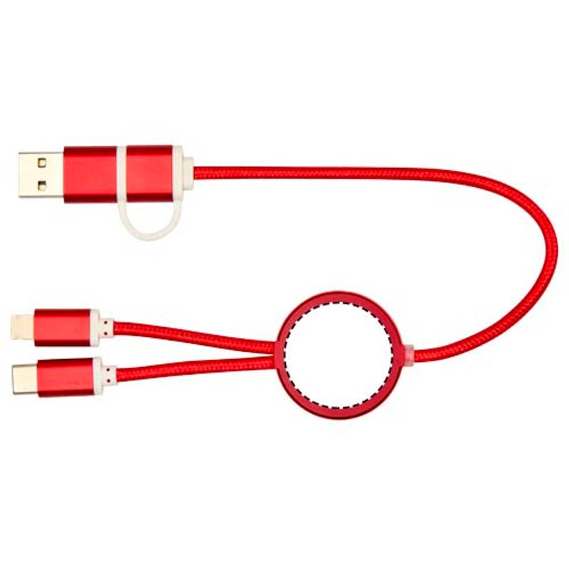 Dátový synchronizačný a rýchlonabíjací 27W kábel 5 v 1 s dĺžkou 30, červená Dátový synchronizačný a rýchlonabíjací 27W kábel 5 v 1 s dĺžkou 30, červená