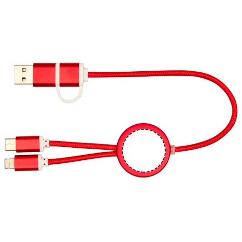 Dátový synchronizačný a rýchlonabíjací 27W kábel 5 v 1 s dĺžkou 30, červená Dátový synchronizačný a rýchlonabíjací 27W kábel 5 v 1 s dĺžkou 30, červená