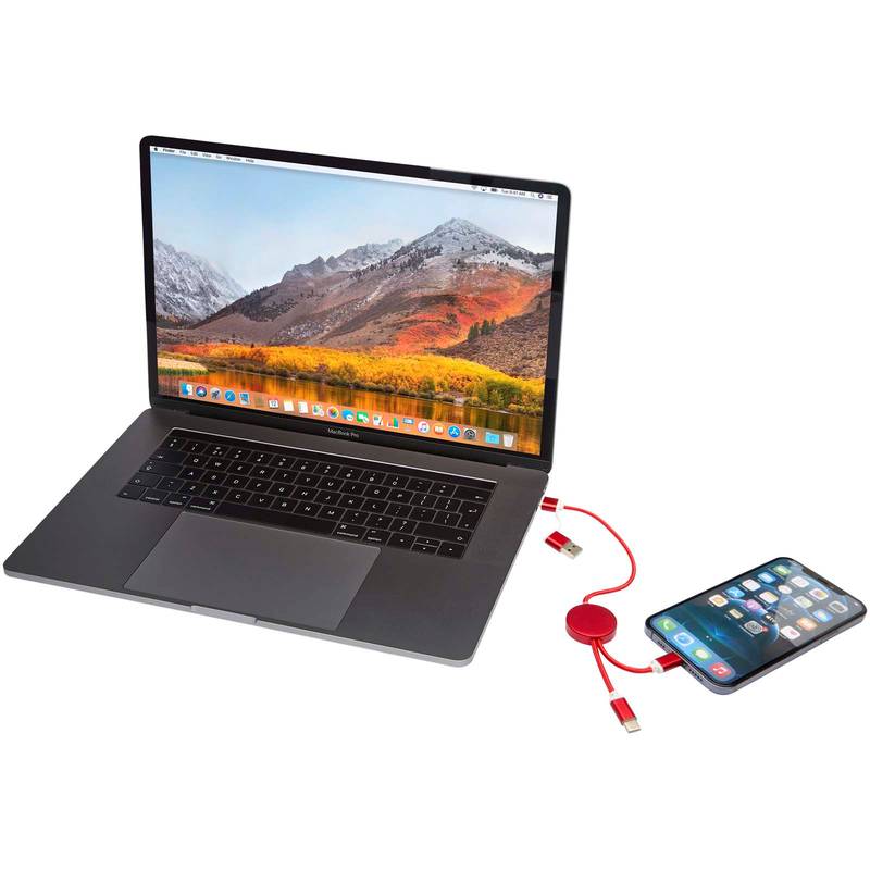 Dátový synchronizačný a rýchlonabíjací 27W kábel 5 v 1 s dĺžkou 30, červená Dátový synchronizačný a rýchlonabíjací 27W kábel 5 v 1 s dĺžkou 30, červená