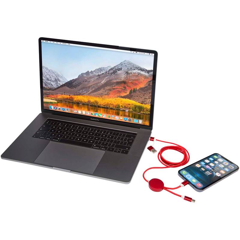 Dátový synchronizačný a rýchlonabíjací 27W kábel 5 v 1 s dĺžkou 150, červená Dátový synchronizačný a rýchlonabíjací 27W kábel 5 v 1 s dĺžkou 150, červená