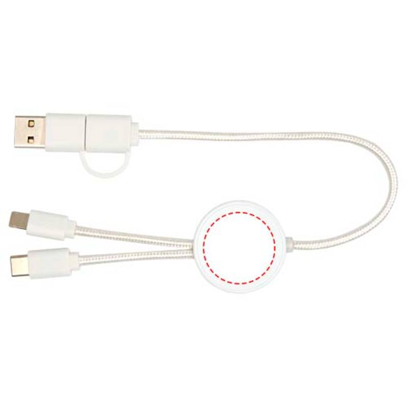Dátový synchronizačný a rýchlonabíjací 27W kábel 5 v 1 s dĺžkou 30 cm Citala, biela Dátový synchronizačný a rýchlonabíjací 27W kábel 5 v 1 s dĺžkou 30 cm Citala, biela