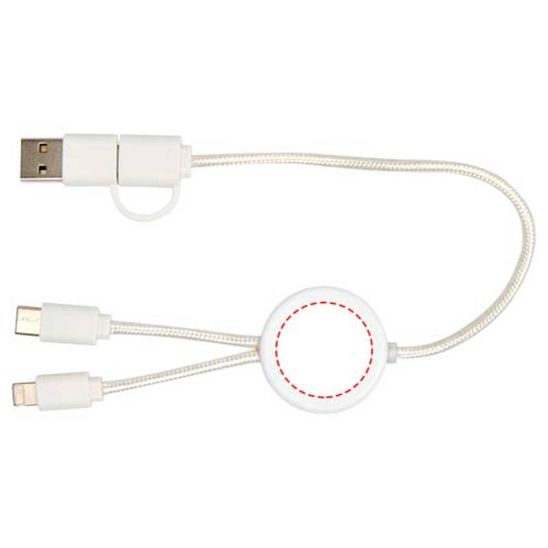 Dátový synchronizačný a rýchlonabíjací 27W kábel 5 v 1 s dĺžkou 30 cm Citala, biela Dátový synchronizačný a rýchlonabíjací 27W kábel 5 v 1 s dĺžkou 30 cm Citala, biela