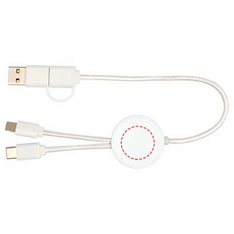 Dátový synchronizačný a rýchlonabíjací 27W kábel 5 v 1 s dĺžkou 30 cm Citala, biela Dátový synchronizačný a rýchlonabíjací 27W kábel 5 v 1 s dĺžkou 30 cm Citala, biela