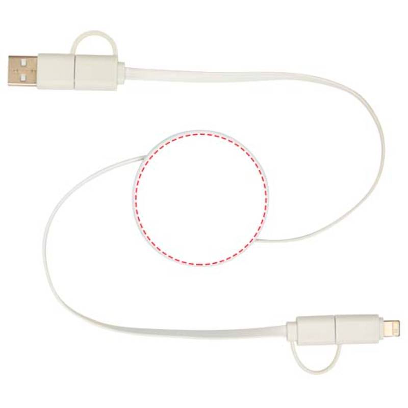 Vysúvací dátový synchronizačný a rýchlonabíjací 40W kábel 5 v 1 s dĺžkou 90, biela Vysúvací dátový synchronizačný a rýchlonabíjací 40W kábel 5 v 1 s dĺžkou 90, biela