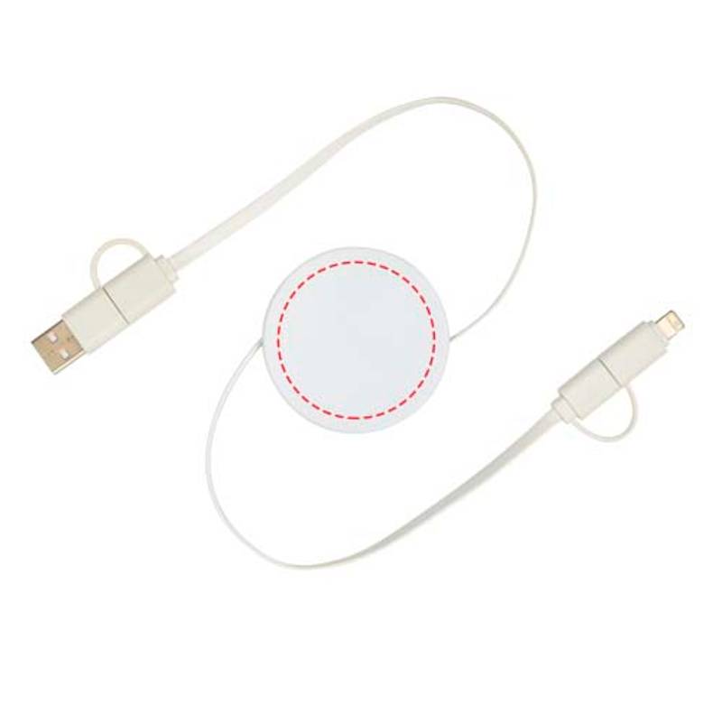 Vysúvací dátový synchronizačný a rýchlonabíjací 40W kábel 5 v 1 s dĺžkou 90, biela Vysúvací dátový synchronizačný a rýchlonabíjací 40W kábel 5 v 1 s dĺžkou 90, biela