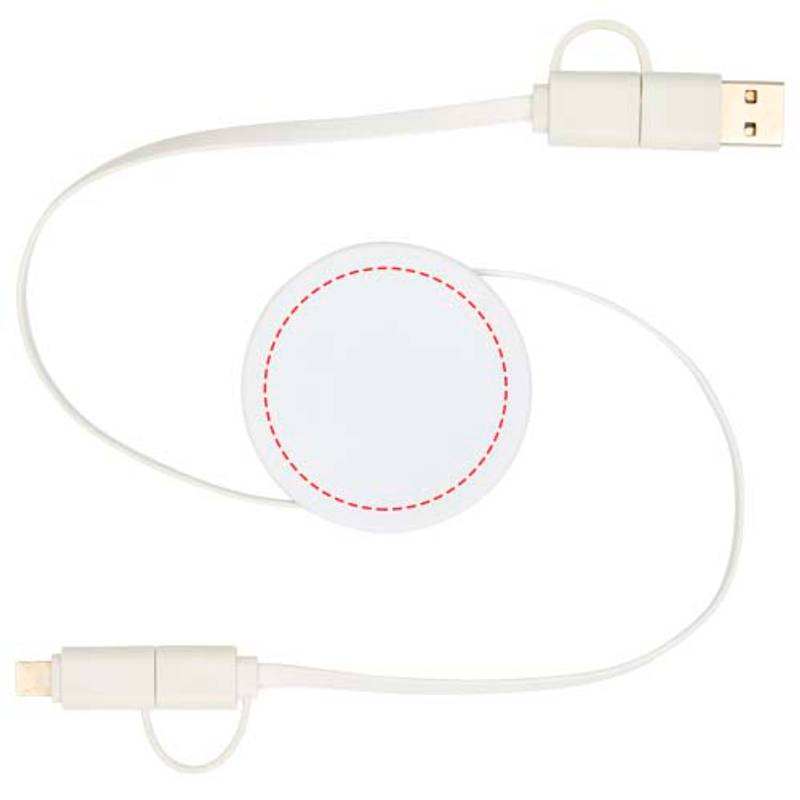 Vysúvací dátový synchronizačný a rýchlonabíjací 40W kábel 5 v 1 s dĺžkou 90, biela Vysúvací dátový synchronizačný a rýchlonabíjací 40W kábel 5 v 1 s dĺžkou 90, biela