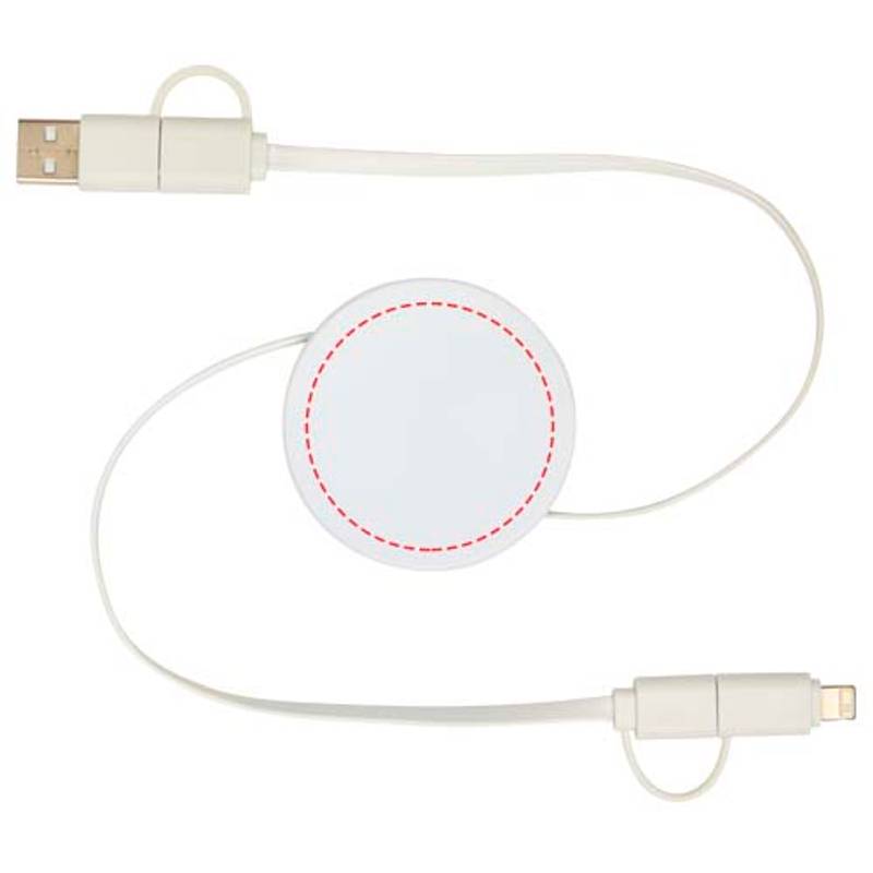 Vysúvací dátový synchronizačný a rýchlonabíjací 40W kábel 5 v 1 s dĺžkou 90, biela Vysúvací dátový synchronizačný a rýchlonabíjací 40W kábel 5 v 1 s dĺžkou 90, biela