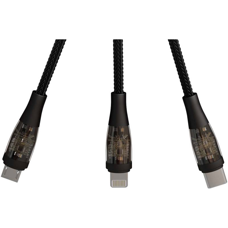 Kábel 5v1 SCX.design C50 pre rýchle nabíjanie so 100 W/5 A a digitálnym displejom, čierna Kábel 5v1 SCX.design C50 pre rýchle nabíjanie so 100 W/5 A a digitálnym displejom, čierna