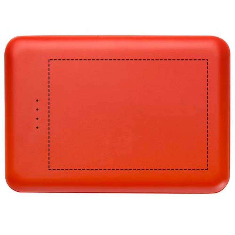 Asama 5000mAh powerbanka typu C z recyklovaného plastu, červená Brick Asama 5000mAh powerbanka typu C z recyklovaného plastu, červená Brick