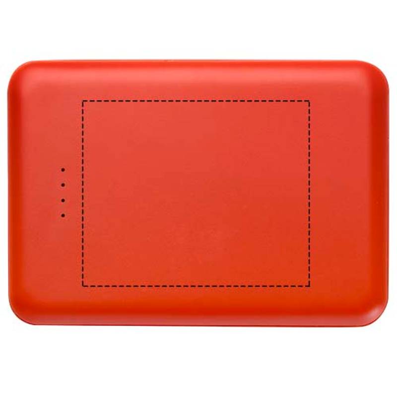 Asama 5000mAh powerbanka typu C z recyklovaného plastu, červená Brick Asama 5000mAh powerbanka typu C z recyklovaného plastu, červená Brick