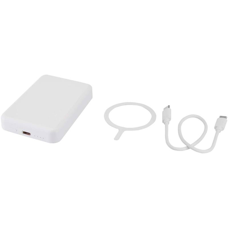 Acrab bezdrôtová magnetická powerbanka 5000 mAh 15W s 20W PD - vyrobené z recyklovaného plastu, biel Acrab bezdrôtová magnetická powerbanka 5000 mAh 15W s 20W PD - vyrobené z recyklovaného plastu, biel