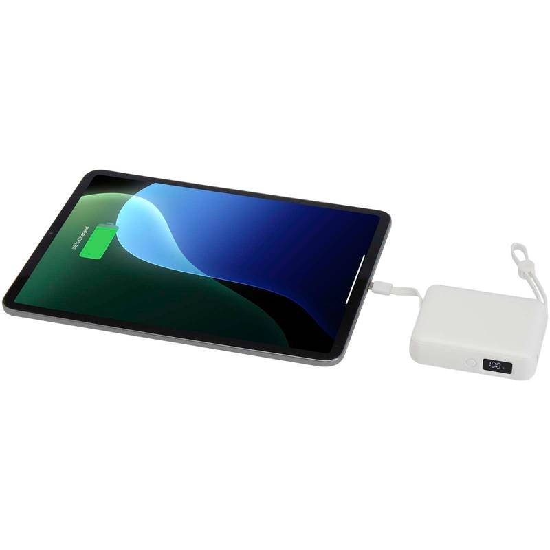 Acrux powerbanka 10 000 mAh 35W pre tablet s integrovaným káblom typu C - vyrobené z recyklovaného, Acrux powerbanka 10 000 mAh 35W pre tablet s integrovaným káblom typu C - vyrobené z recyklovaného,
