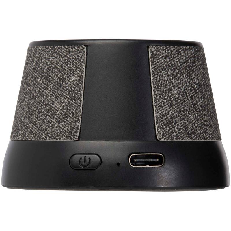 Horna 3W magnetický bezdrôtový reproduktor z recyklovaného plastu, čierna Horna 3W magnetický bezdrôtový reproduktor z recyklovaného plastu, čierna