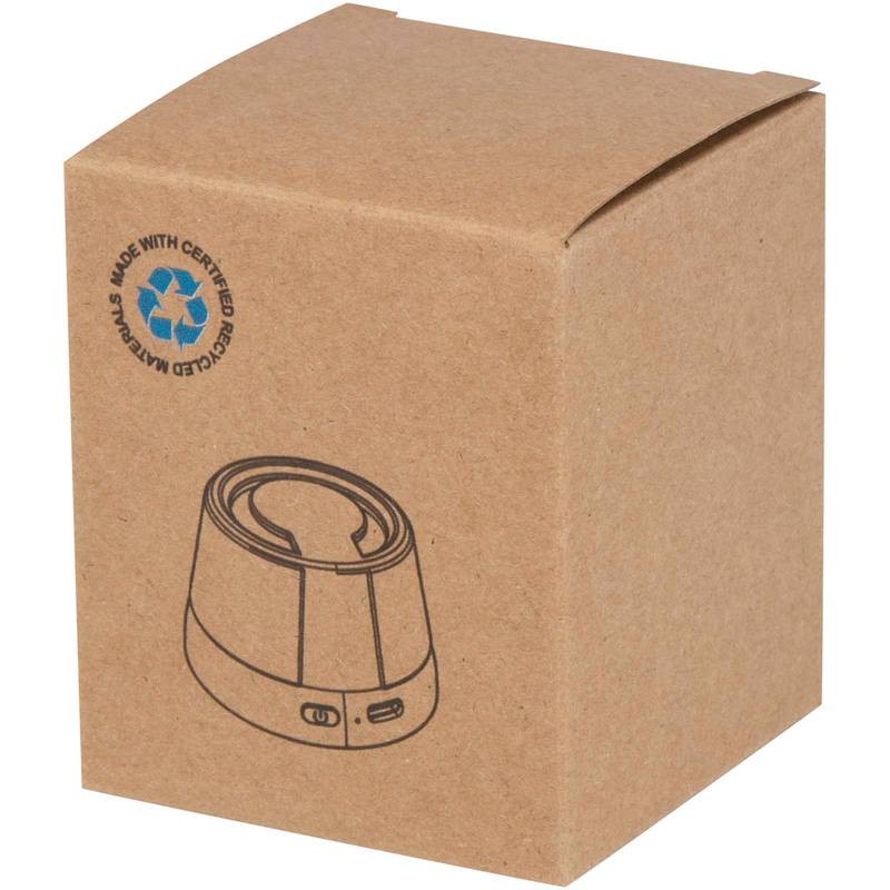 Horna 3W magnetický bezdrôtový reproduktor z recyklovaného plastu, čierna Horna 3W magnetický bezdrôtový reproduktor z recyklovaného plastu, čierna