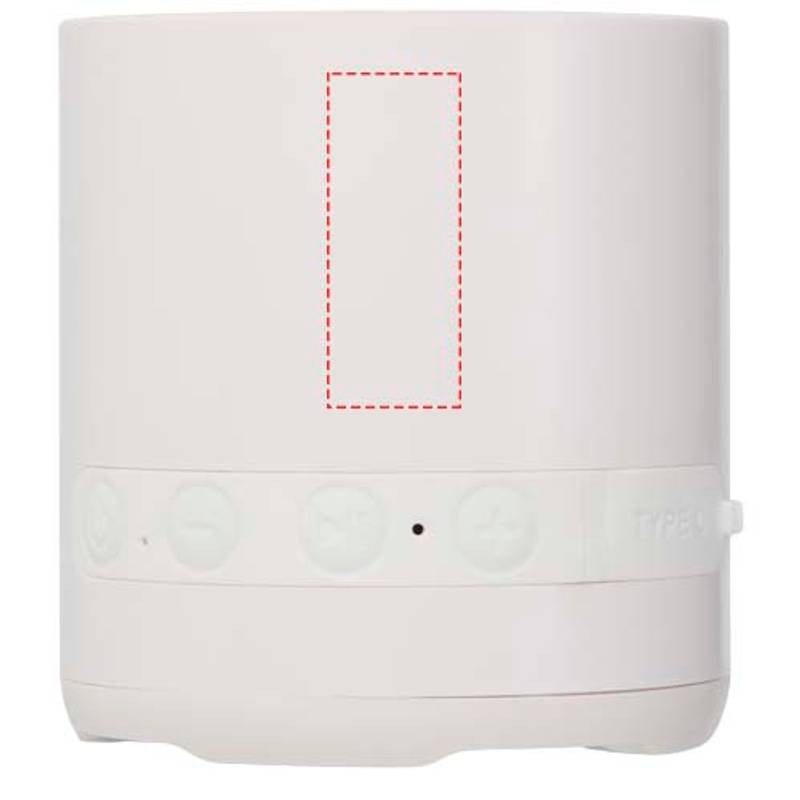 Hunor 3W bezdrôtový reproduktor z recyklovaného plastu, biela Hunor 3W bezdrôtový reproduktor z recyklovaného plastu, biela