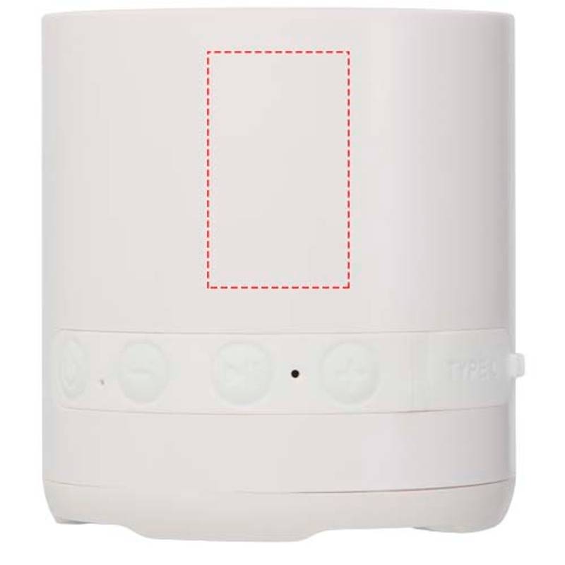 Hunor 3W bezdrôtový reproduktor z recyklovaného plastu, biela Hunor 3W bezdrôtový reproduktor z recyklovaného plastu, biela