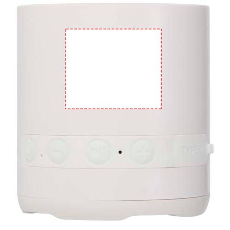 Hunor 3W bezdrôtový reproduktor z recyklovaného plastu, biela Hunor 3W bezdrôtový reproduktor z recyklovaného plastu, biela