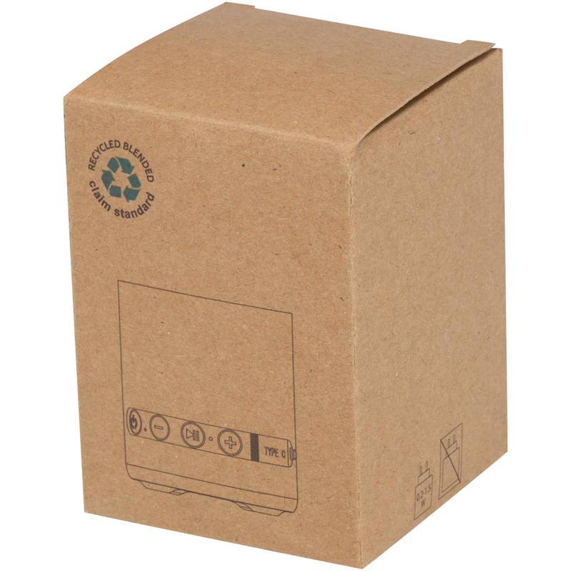 Hunor 3W bezdrôtový reproduktor z recyklovaného plastu, biela Hunor 3W bezdrôtový reproduktor z recyklovaného plastu, biela