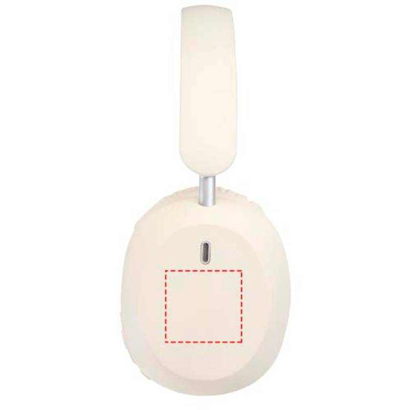 Hoggar skladacie slúchadlá cez uši z recyklovaného plastu s ANC a ENC, biela Hoggar skladacie slúchadlá cez uši z recyklovaného plastu s ANC a ENC, biela