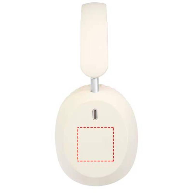 Hoggar skladacie slúchadlá cez uši z recyklovaného plastu s ANC a ENC, biela Hoggar skladacie slúchadlá cez uši z recyklovaného plastu s ANC a ENC, biela