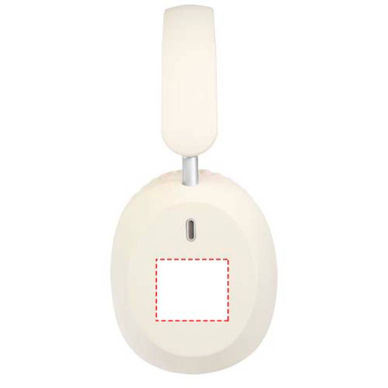 Hoggar skladacie slúchadlá cez uši z recyklovaného plastu s ANC a ENC, biela Hoggar skladacie slúchadlá cez uši z recyklovaného plastu s ANC a ENC, biela