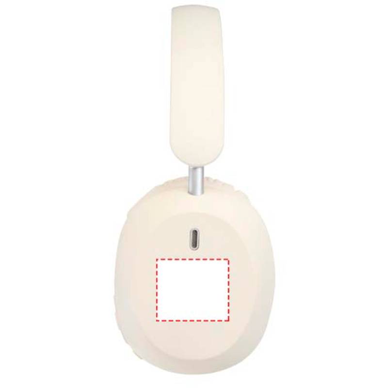 Hoggar skladacie slúchadlá cez uši z recyklovaného plastu s ANC a ENC, biela Hoggar skladacie slúchadlá cez uši z recyklovaného plastu s ANC a ENC, biela