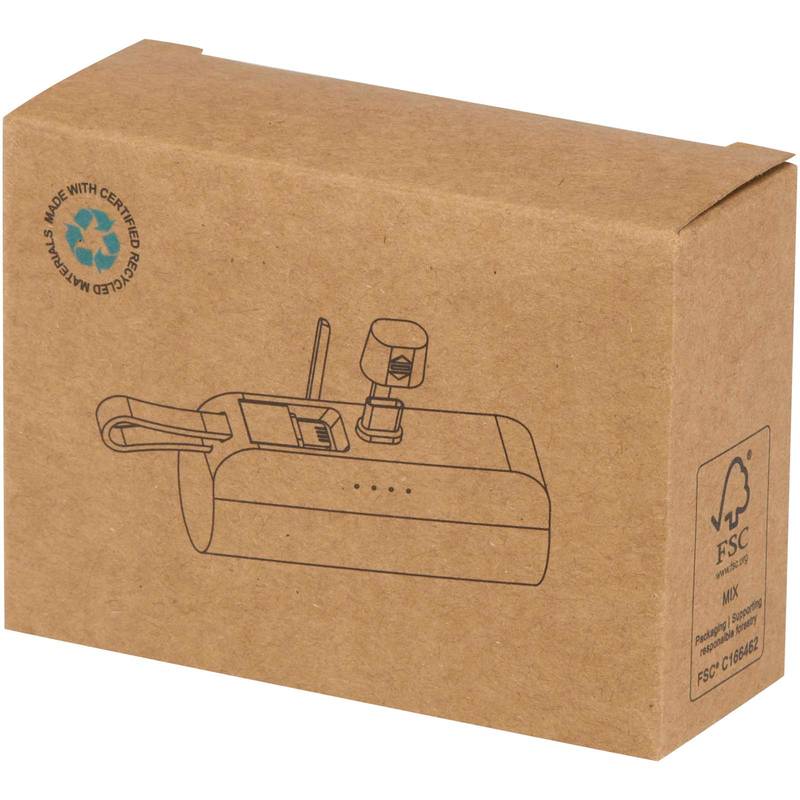 Alnair powerbanka 5000 mAh 10W z recyklovaného plastu s konektorom typu C, výklopným stojanom a ka, Alnair powerbanka 5000 mAh 10W z recyklovaného plastu s konektorom typu C, výklopným stojanom a ka,