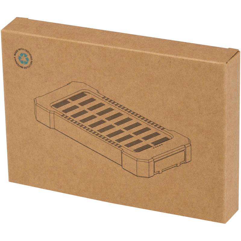 Altair solárna powerbanka z recyklovaného plastu s kapacitou 5000 mAh a výkonom 10 W, odolná, s ves, Altair solárna powerbanka z recyklovaného plastu s kapacitou 5000 mAh a výkonom 10 W, odolná, s ves,