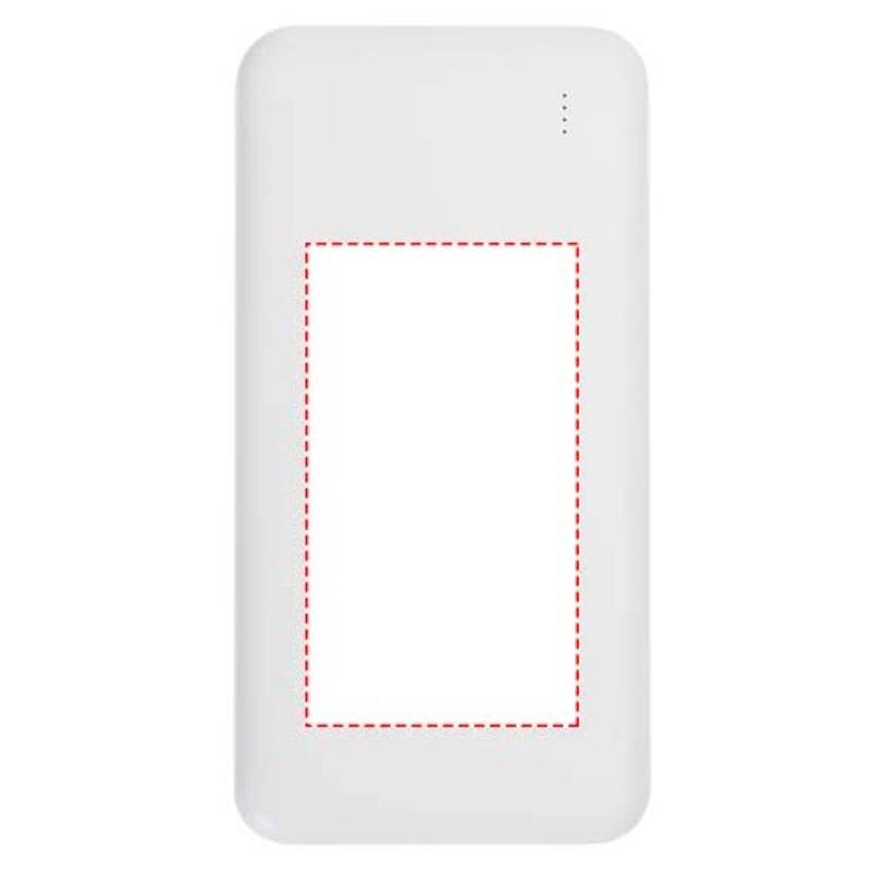 Intan powerbanka z recyklovaného plastu s kapacitou 10 000 mAh a výkonom 10 W, biela Intan powerbanka z recyklovaného plastu s kapacitou 10 000 mAh a výkonom 10 W, biela