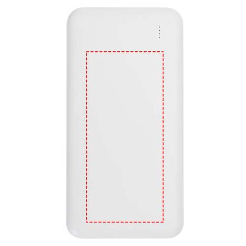 Intan powerbanka z recyklovaného plastu s kapacitou 10 000 mAh a výkonom 10 W, biela Intan powerbanka z recyklovaného plastu s kapacitou 10 000 mAh a výkonom 10 W, biela