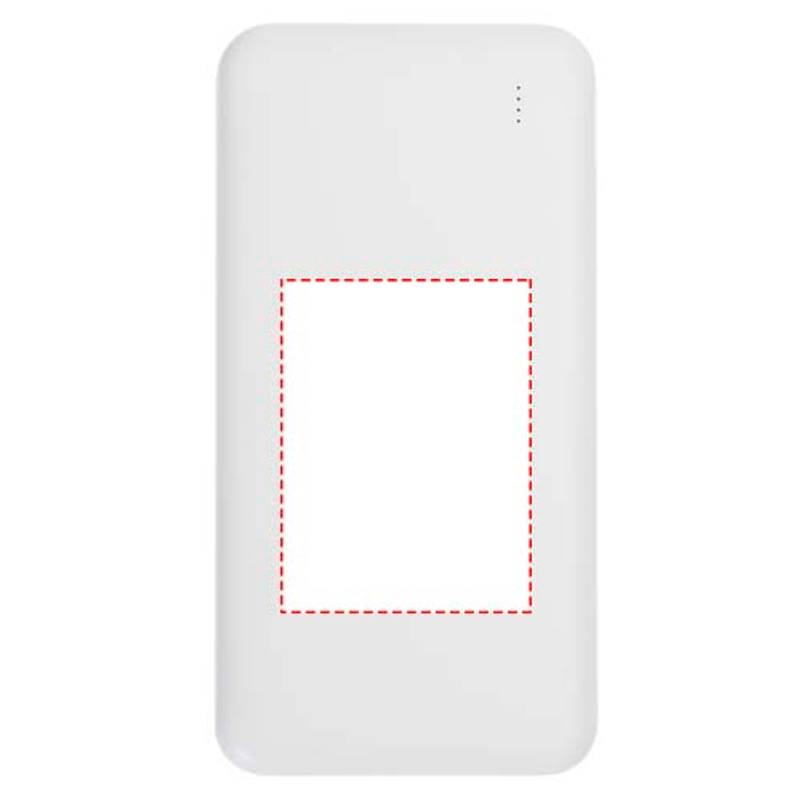 Intan powerbanka z recyklovaného plastu s kapacitou 10 000 mAh a výkonom 10 W, biela Intan powerbanka z recyklovaného plastu s kapacitou 10 000 mAh a výkonom 10 W, biela