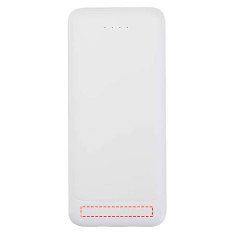 Adhil powerbanka z recyklovaného plastu s kapacitou 10 000 mAh a výkonom 10 W s dvoma vstavanými, bi Adhil powerbanka z recyklovaného plastu s kapacitou 10 000 mAh a výkonom 10 W s dvoma vstavanými, bi