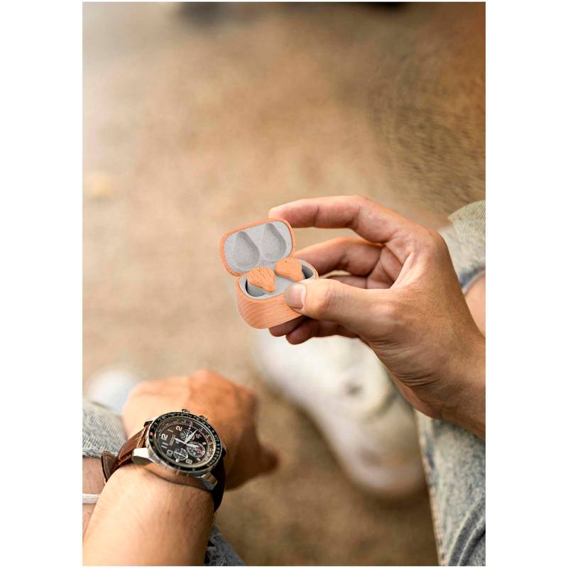 Slúchadlá Prixton TWS163, hnedá Wood Slúchadlá Prixton TWS163, hnedá Wood