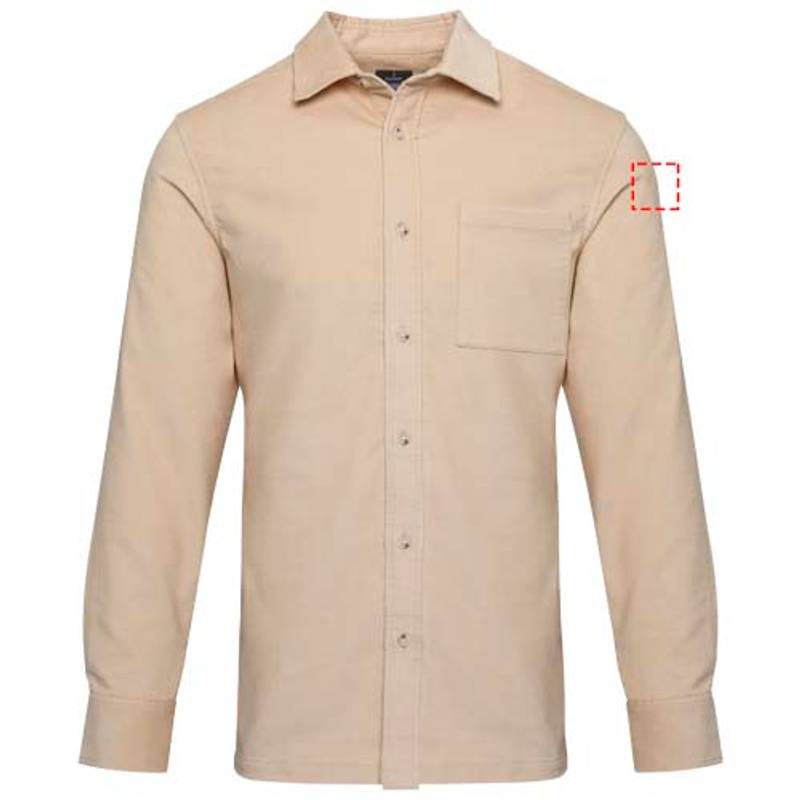 Alum menčestrová unisex košeľa, hnedá Oatmeal, XS Alum menčestrová unisex košeľa, hnedá Oatmeal, XS